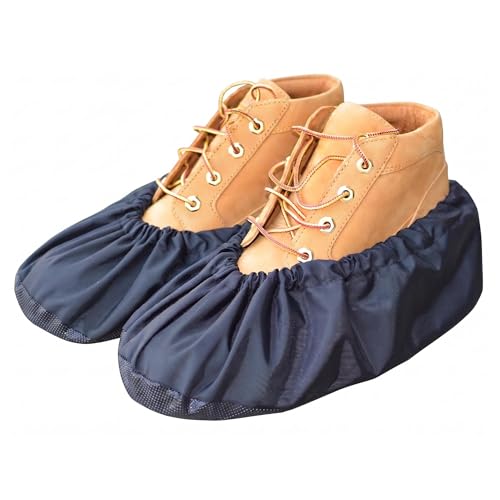 MyShoeCovers Reusable Shoe & Boot Covers for Contractors - 1 Pair, Large - color: Black, size: Large