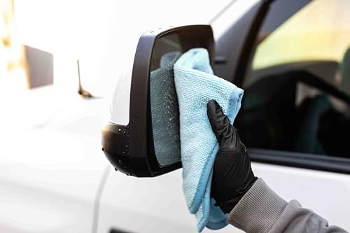 The Rag Company - Premium FTW Microfiber Cleaning Towels for Glass, Windows, Mirrors, Polished Surfaces - Streak-Free, Scratchless, 16" x16”, Ice Grey, 3-Pack - color: Ice Grey
