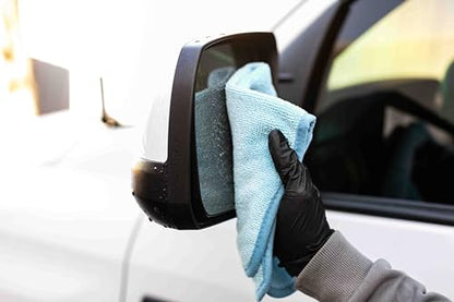 The Rag Company - Premium FTW - 70/30 Blend Microfiber Cleaning Towels for Glass, Windows, Mirrors, Polished Surfaces - Streak-Free - Scratchless, 16" x16' Light Blue (3-Pack) - color: Light Blue