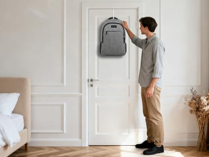 Mars-Rock Single Over Door Steel Hooks 10 Pack Fit 1-3/8" Door 5.5" White - color: F: 10Pack 5.5"Length