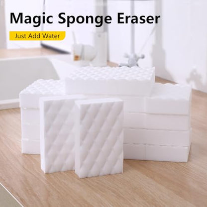 Magic Sponge Eraser,50 Pack Melamine Sponge Bulk,2X Density,Long Lasting - color: White（50pcs）, size: 3.93x2.36x0.79in