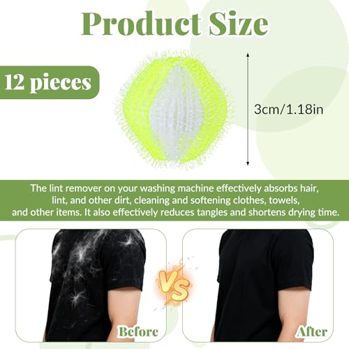 12Pcs Washing Machine Pet Hair Catcher, Pet Hair Remover for Laundry Reusable Washing Machine Dog and Cat Hairs Catcher for Removing Pets Hairs, Lint and Fur