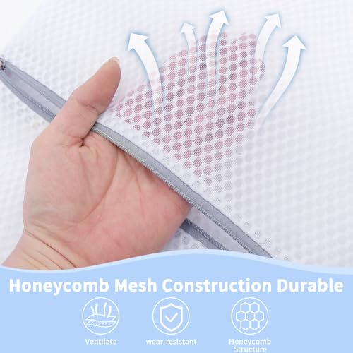 12PCS 12X16IN Laundry Bags Mesh Wash Bags for Strong Zipper - size: 12PCS-12X16IN