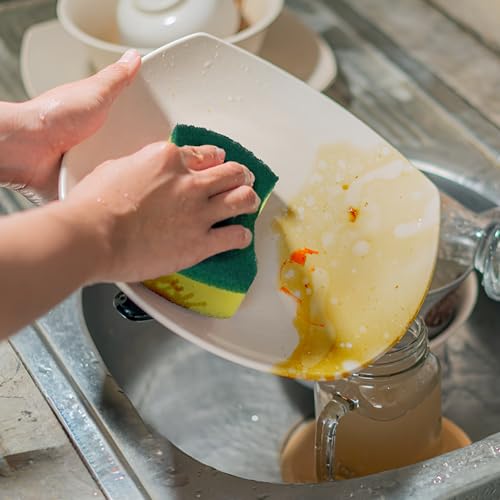 300 Pack Kitchen Cleaning Sponges, Eco Non-Scratch for Dish,Scrub Sponges. - size: 300 pack