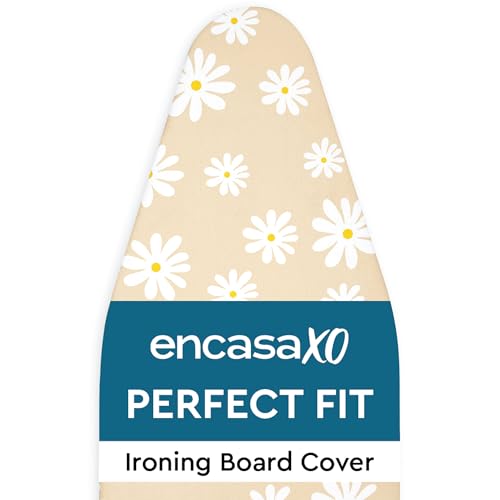 Encasa XO Ironing Board Cover and Pad, Thick Felt 42"x14" - color: Daisy Beige, size: Medium (42"x14")