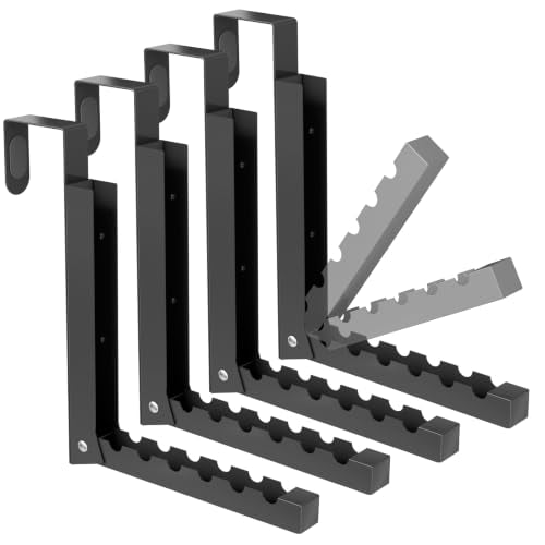 Over the Door Hook, Door Hooks for Hanging Towels, Bags,Coats,Umbrellas, Mirrors, Over Door Dual-Hook, Suitable for Bathrooms, Bedrooms, Laundry Rooms, Kitchens, Storage Rooms (Black-4-BK) - color: Black-4Pack-BK