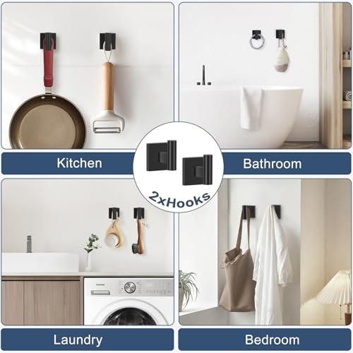 TURS 5-Pieces Matte Black Bathroom Hardware Set 23.6 Inch SUS304 Stainless Steel Towel Bar Set Wall Mounted Square Toilet Paper Holder with Shelf - color: Matte Black, size: 5-Pieces Set