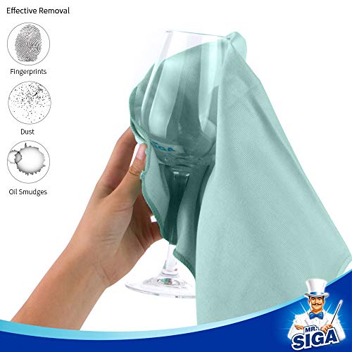 MR.SIGA Ultra Fine Microfiber Cloths for Glass, Pack of 36, 35 x 40cm 13.7" x 15.7" - size: 36 Pack-13.7 X 15.7 inch