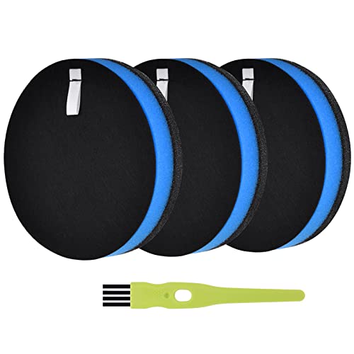 3 Sets Replacement Filter Compatible with Bissell Cleanview Pet Vacuum 2252 2254 2256 2258 2486 PowerGroom 22528 PowerForce 3334 Powerlifter, PowerClean & PowerEase, Compare to Parts # 12141 & 1601972 - size: Part #12141 & 1601972
