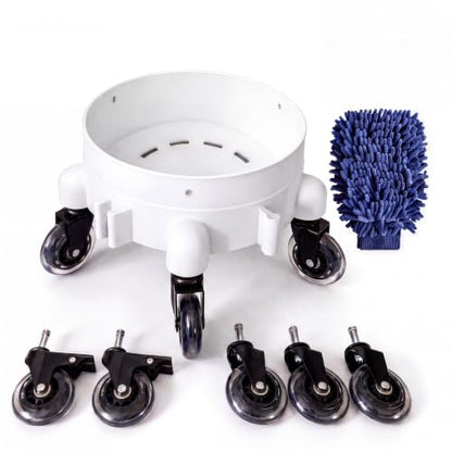 5 Gallon Bucket Dolly, 11in,3 Inch Silent Casters - color: White