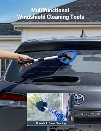 AstroAI 21" Extra-Long Windshield Cleaner Tool & Car Interior Detailing Kit - color: Blue, size: 21 in