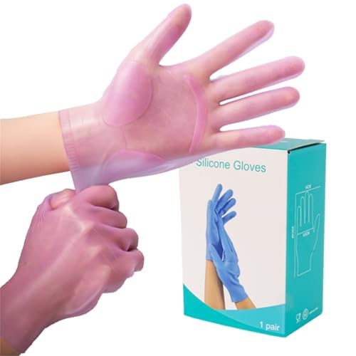 vodvob reusable silicone gloves, finger protectors for epoxy resin casting DIY crafts, household cleaning gloves - color: Purple