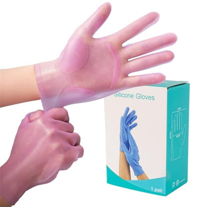 vodvob reusable silicone gloves, finger protectors for epoxy resin casting DIY crafts, household cleaning gloves - color: Purple