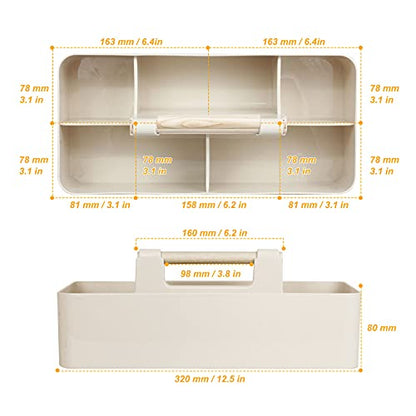 Baby Shower Caddy Plastic Nursery Portable Storage Organizer Beige - color: Beige