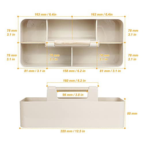 Baby Shower Caddy Plastic Nursery Portable Storage Organizer Beige - color: Beige