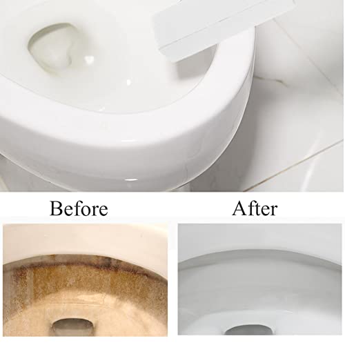 3 Pack Pumice Stone for Toilet Bowl Cleaning with Handle, Scouring Stick Remove Toilet Bowl Hard Water Rings, Calcium Buildup and Rust for Cleaning Toilet, Bathroom, Kitchen Sink, Grill (White)
