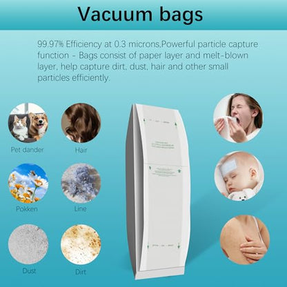 6 Pack Type A Vacuum Bags Compatible with Royal Upright Vacuum Cleaners