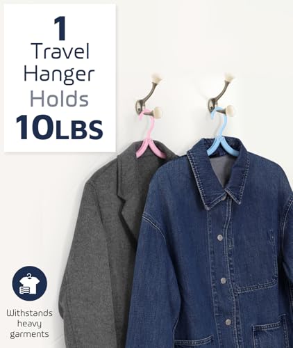 20 Pcs Travel Hangers, Cruise Ship Essentials Foldable Hangers Plastic Travel Essentials, Portable Cruises Must Haves 2026 for Skirt, Suitcase, RV Camping Airplane Europe Vacation Essential - color: Multicolor