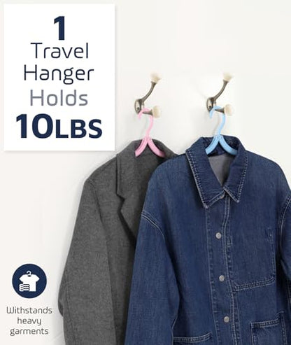 20 Pcs Travel Hangers, Cruise Ship Essentials Foldable Hangers Plastic Travel Essentials, Portable Cruises Must Haves 2026 for Skirt, Suitcase, RV Camping Airplane Europe Vacation Essential - color: Multicolor