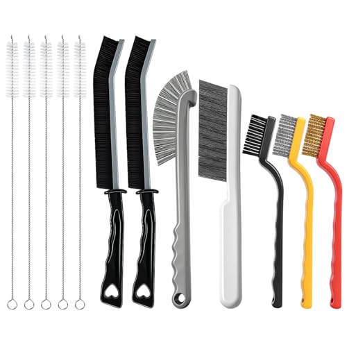 12pcs Crevice Cleaning Brush, Straw Brush for Bathroom, Ktichen and Window