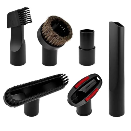6Pcs 1-1/4'' Vacuum Hose Brush and Connector Attachment Kit