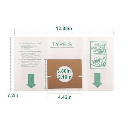 4010064 Vacuum Cleaner Bags for Canister Vacs Compatible with Hoover