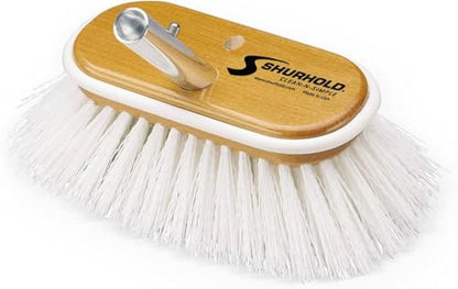 Shurhold 950 6" Deck Brush with Extra Stiff White Polypropylene Bristles - style: Extra Stiff, White
