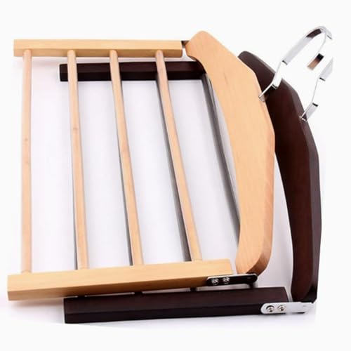 4 Tier Wooden Pants Hanger, Multi Layer Trouser Hanger, Solid Wood, with 360 Swivel Hook, Space Saving Closet Organizer for Jeans, Slacks and Scarves (Vintage)