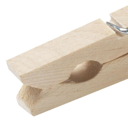 Household Essentials Birchwood & Steel Artisan Clothespins, Set of 50 - size: Bag of 50