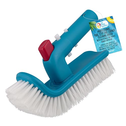 U.S. Pool Supply Pool Brush Head for Inground Pools, Scrub Corners Steps