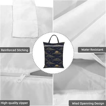 Sun Star Moon Travel Laundry Bag Washable Dirty Clothes Bag for Gym - color: Beautiful Sun Stars Moon