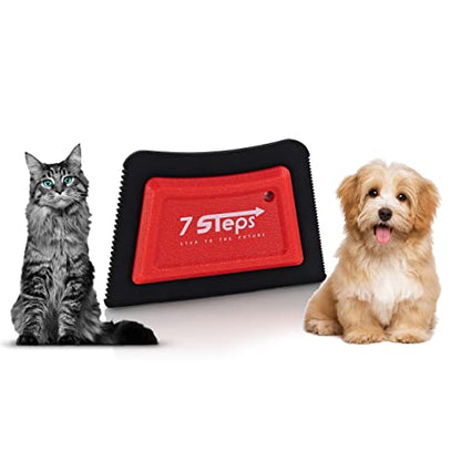 7 Steps - Mini Pet Hair Lint Fur Remover Detailer - Dog Cat Hair Remover - Auto Detailing Car Carpet Couch Furniture
