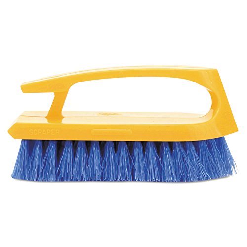 Rubbermaid Commercial Products Iron Handle Scrub Brush Polypropylene Fill Cobalt Bristles for Hard Scrubbing on Tile/Grout/Floors/Walls/Countertops, 6 inches (Pack of 12) - size: 6 inches (Pack of 12)