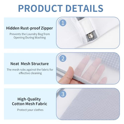 10 Pcs Mesh Laundry Bags,16 x 20 Inches