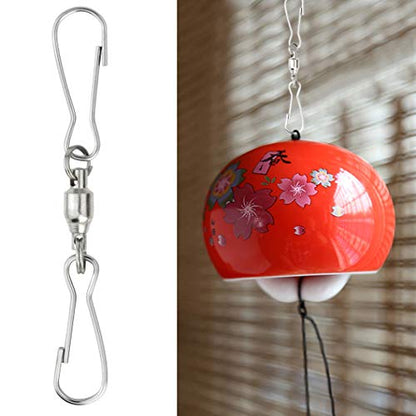 30 Pack Swivel Dual Clips, 2.76" Length Smooth Spinning Dual Clip Spiral Wind Spinner Hangers Twist Hanging Hooks for Windsocks, Plant, Flower, Bird Feeder, Kites, Lights, Flags, Lanterns, Party