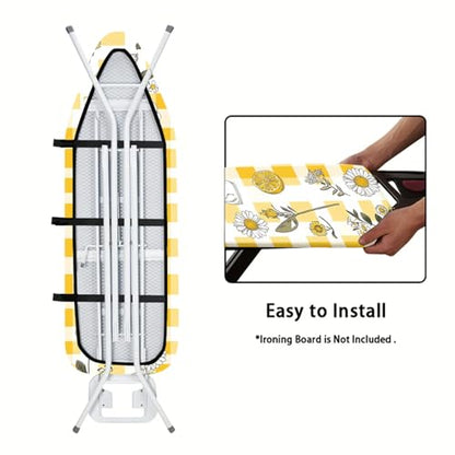 Nuxovilar Yellow Gingham Lemons Ironing Board Cover 15x54 Polyester - color: Ycr01976, size: 15×54 inch