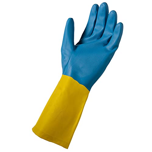 Soft Scrub Neoprene Coated, Reusable Latex Household Glove - size: Small