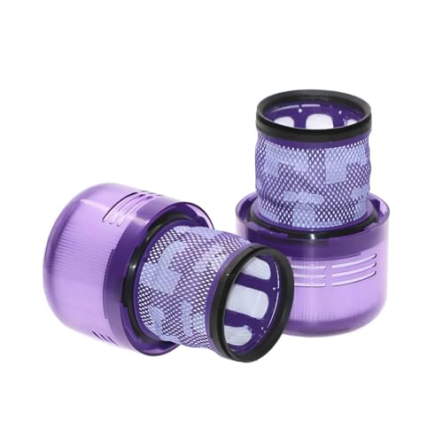 2-Pack V12 Vacuum Filter Replacement Compatible for Dyson V12 Detect Slim, Animal, Slim+ & Absolute – Part No. 971517-01, Compatible with Dyson SV34, SV35 Models - size: 2V12