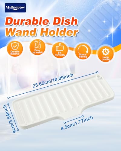 2Pack Silicone Dish Wand Holder, Kitchen Sink Sponge Organizer - color: White, size: 2