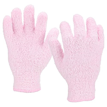 M METERXITY Dusting Gloves, Reusable Washable Mittens for House/Plants/Cars/Blinds Dusting, Leaf Cleaning Glove Mittens - color: Pink, size: 6.5 x 9.5 cm
