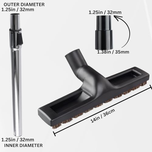 Replacement Vacuum Cleaner Wand Kit Compatible with Shark Vacuum, Eureka Vacuum Cleaner, Bissell, Electrolux, Shop Vac Attachments, Central Vacuum Accessories, Vacuum Attachments & Brushes.