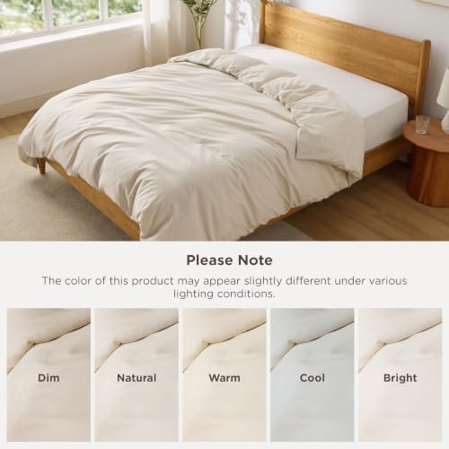 Bedsure Duvet Cover Full Size, 1Pc Soft Double Brushed Bedding, Beige - color: 00 - Beige, size: Full (Only Duvet Cover)