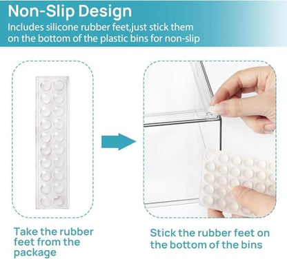 Vtopmart Clear Stackable Storage Drawers Set of 10, Baby Bottle Organizer - style: 4 Small+4 High+2 Wide
