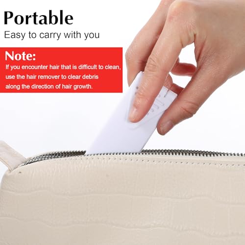 4 Pcs Mini Lint Brush, Portable Foldable Lint Brushes for Clothes, Travel Size Foldable Lintbrush Reusable Mini Compact Lintbrushes Cleaning Brushes Pet Hair Remover, Cleaning Fluff Removal Tool