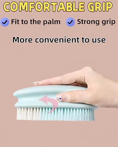 2 Pack Soft Bristle Cleaning Scrub Brush Laundry Brush Scrubber Brush - color: Pink