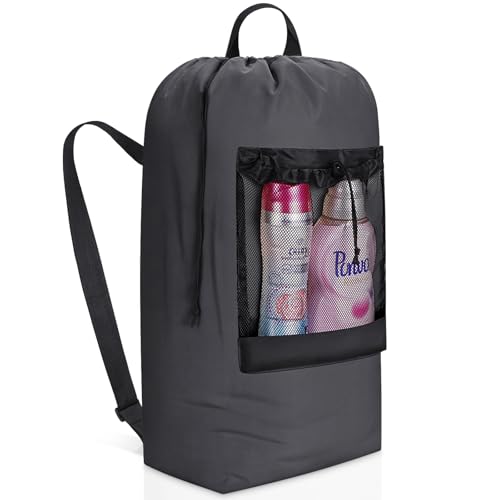 Lifewit Laundry Bag Backpack Travel, 90L, Gray - color: Dark Gray, size: 90L