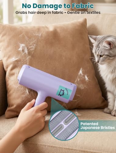 DELOMO Pet Hair Remover Roller, Reusable Lint Roller for Dog and Cat Hair - color: C: Purple（limited Color）