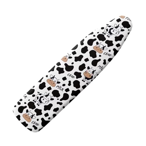 Flashideas Cow Print Ironing Board Cover and Pad- 52" x 13" Iron Board Cover Fits Standard Size, Iron Board Cover Accessories - color: Cow Print 1
