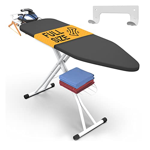 Xabitat Ironing Board 57" x 15" Foldable with Wall Hanger - color: Gray, size: 15 x 57 Inches