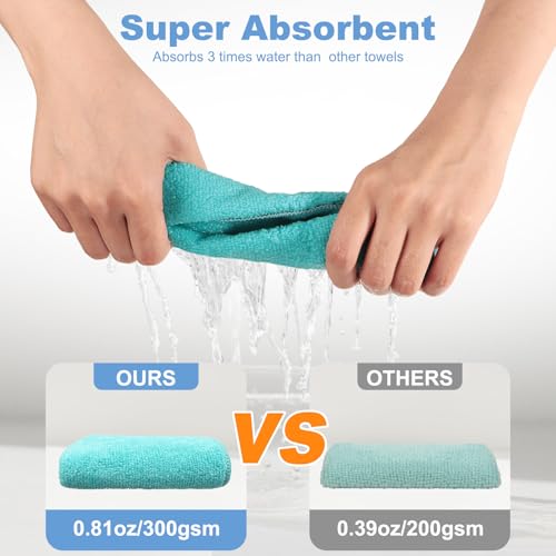 10pcs New Upgrade 2-Layer Microfiber Wire Dishcloth,Blue - color: 10pcs Blue